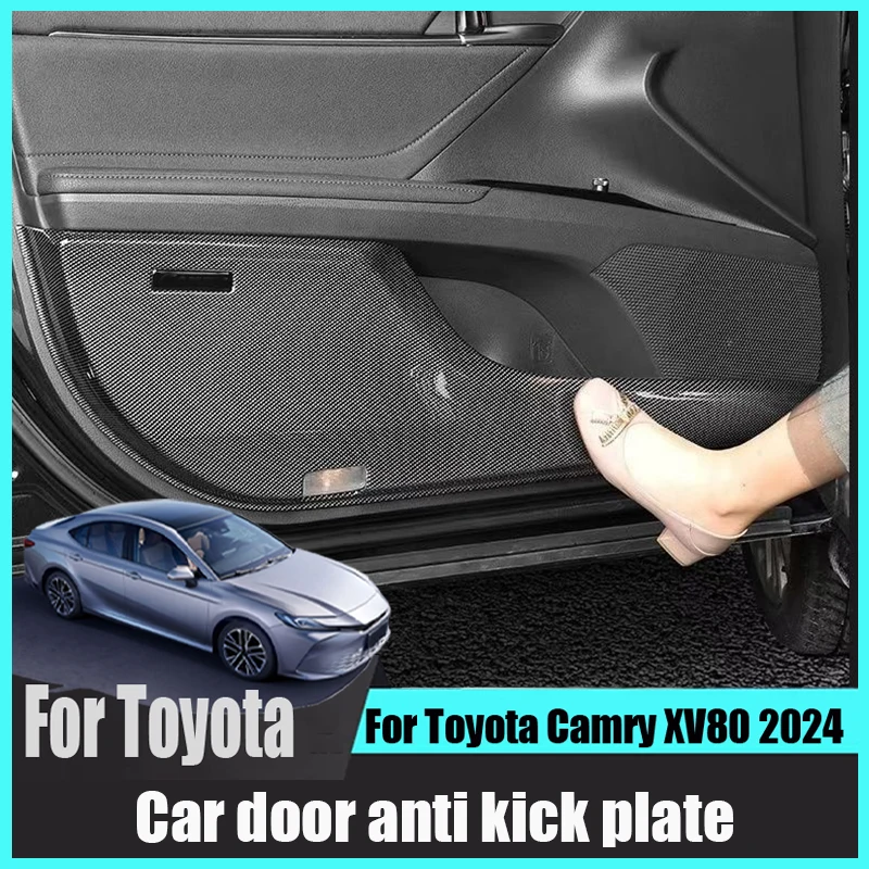 

For Toyota Camry XV80 2024 Automotive interior modification Car door anti kick Door kick plate pad sticker Scratch Resistent