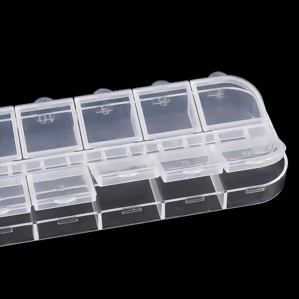 Boîte de rangement pour breloques pour Nail Art, accessoire de manucure, strass, organisateur de bijoux, mallette vide, boîte de rangement