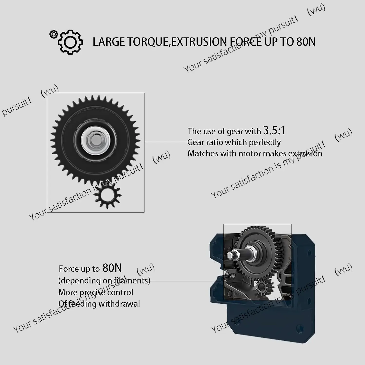 Creality Sprite Extruder for Ender 3 V3 SE /KE 3D Printer Direct Dual Gear Extrusion for Ender 3 S1/Ender 5 S1/Ender 3 V3 KE/SE