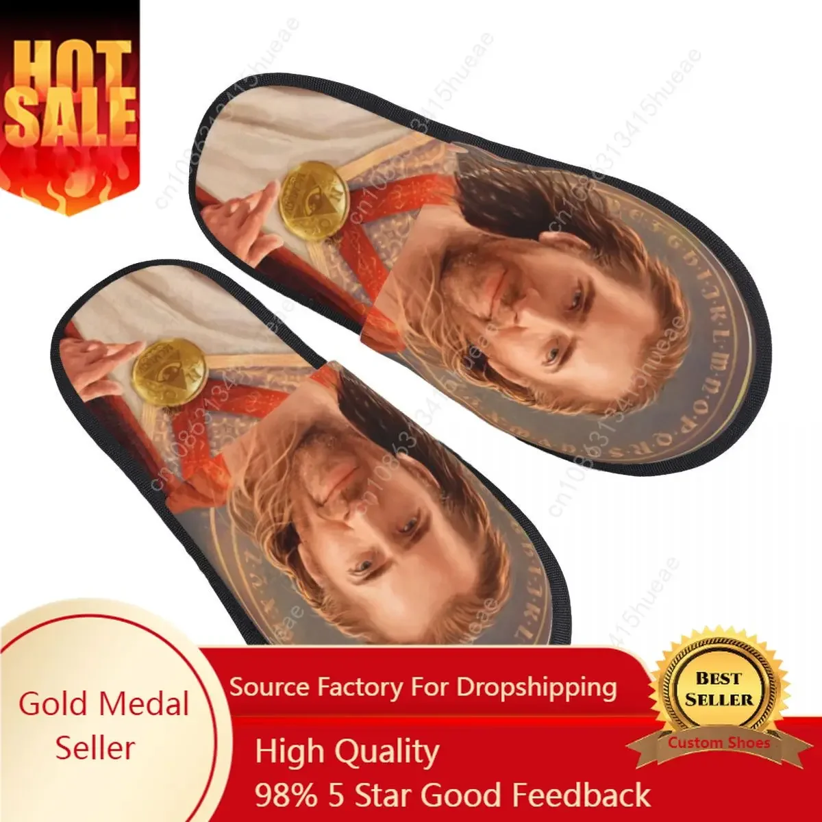 Saint Nicolas Cage Comfort Scuff Memory Foam Slippers Women Funny Meme Spa House Shoes