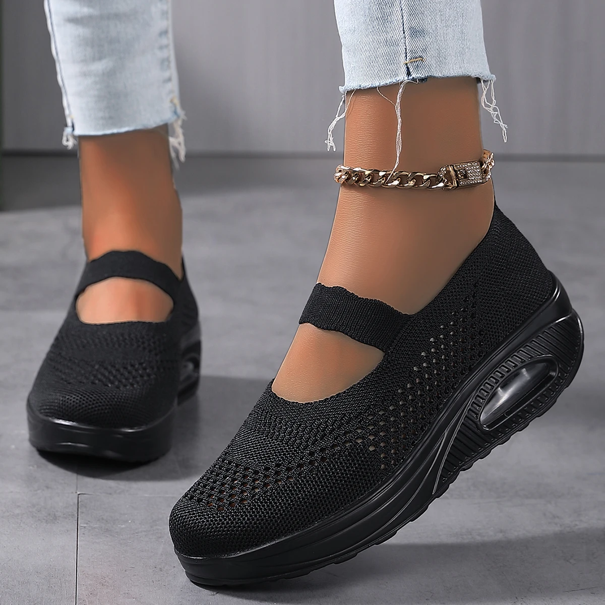 ファッション女性加硫プラットフォームカジュアルスニーカー女性 - Breathable Mesh Athletic Shoes のレビューと価格