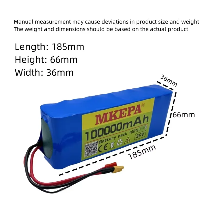 36V 100000mAh 10S2P 36V electric scooter 18650 battery lithium electric scooter 500W electric scooter battery 36V 10S2P battery