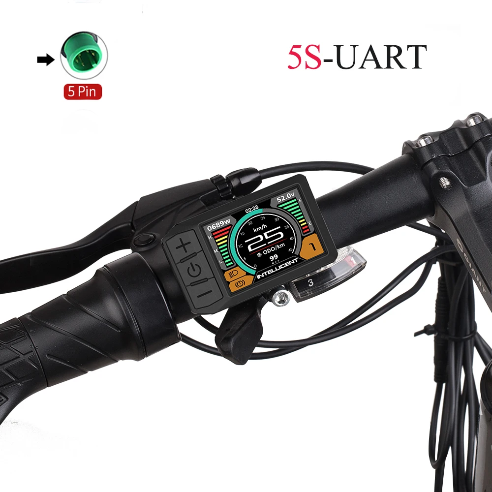 Electric Bicycle Instrument, 5S UART Protocol,Killswitch, LCD 600C