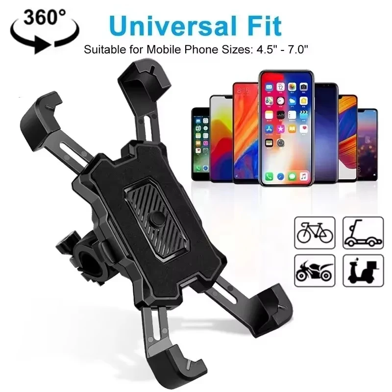 Bicycle Phone Holder 360°Rotatable Mobile Stand for iPhone Xiaomi Riding MTB Bike Moto Motorcycle Stand Non-slip Cycling Bracket