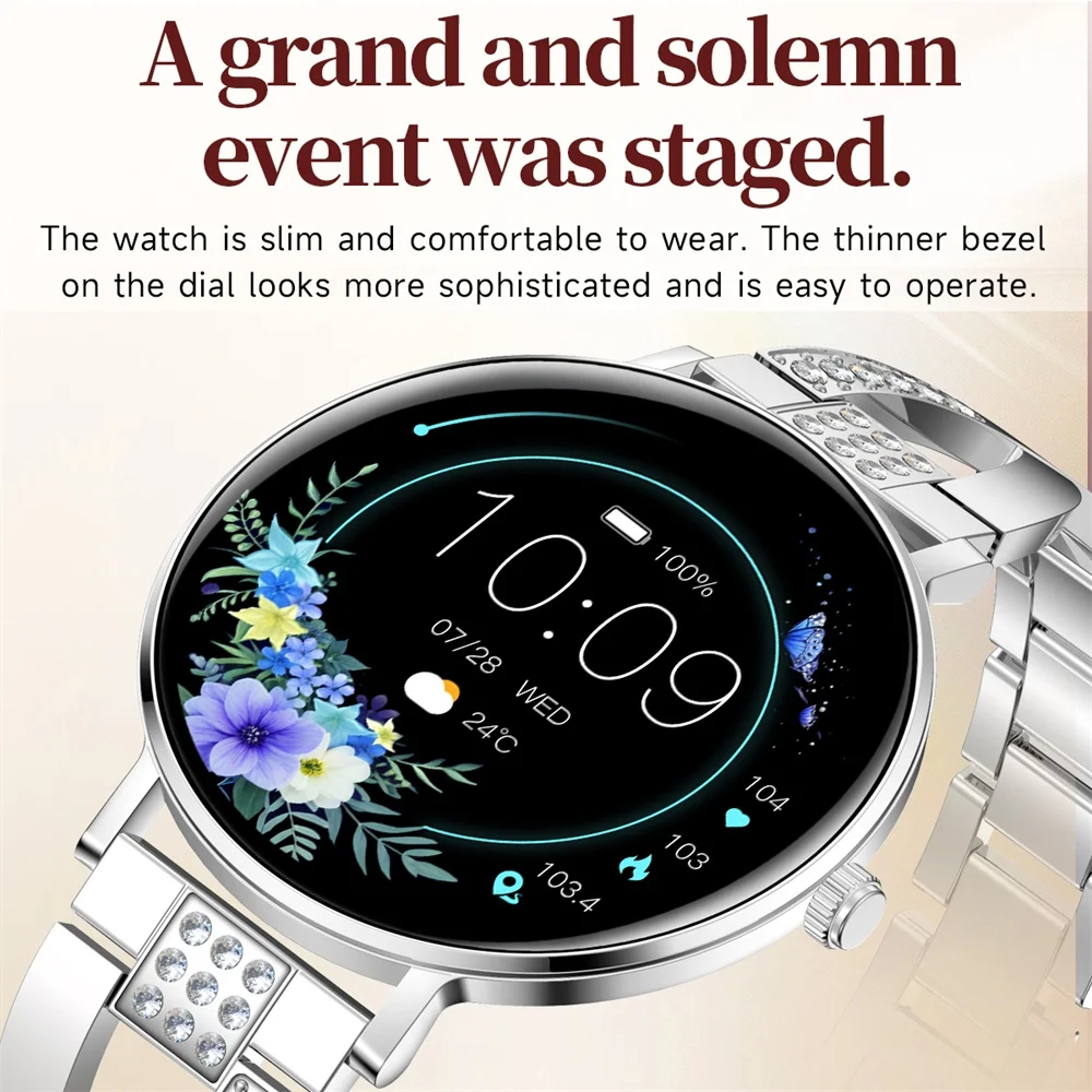 Smartwatch Blue Tooth Call Health Monitoring Menstrual Tracking 1.32-inch Multi Sport Mode Information Synchronization Reminder