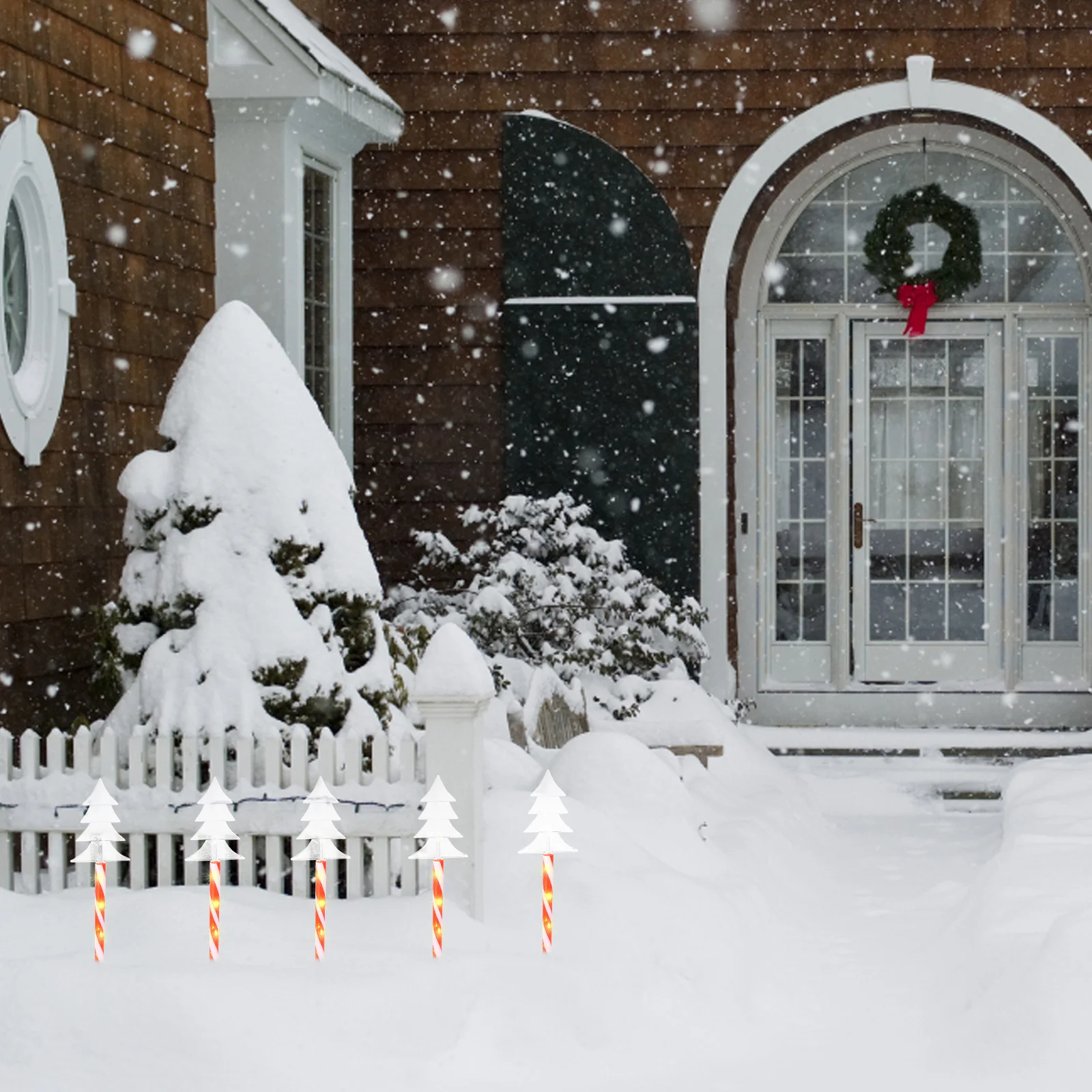 

1Set LED Christmas Pathway Light Outdoor Rainproof Garden Stake Lamp Festive Touch Holiday Display Patio Light