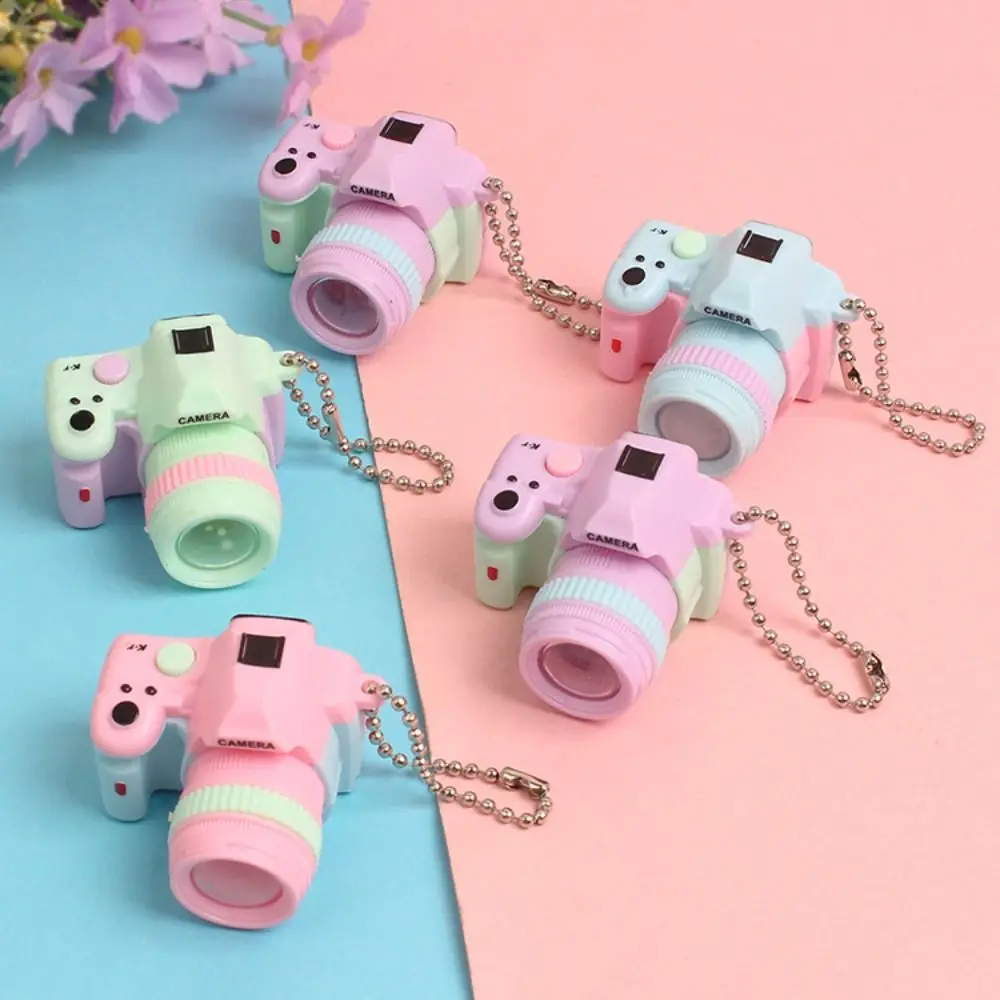 Photographer Simulation Cameras Keychain Miniature Ornaments With Sound Cameras Keyring Pendant Mini Simulation Film Camera