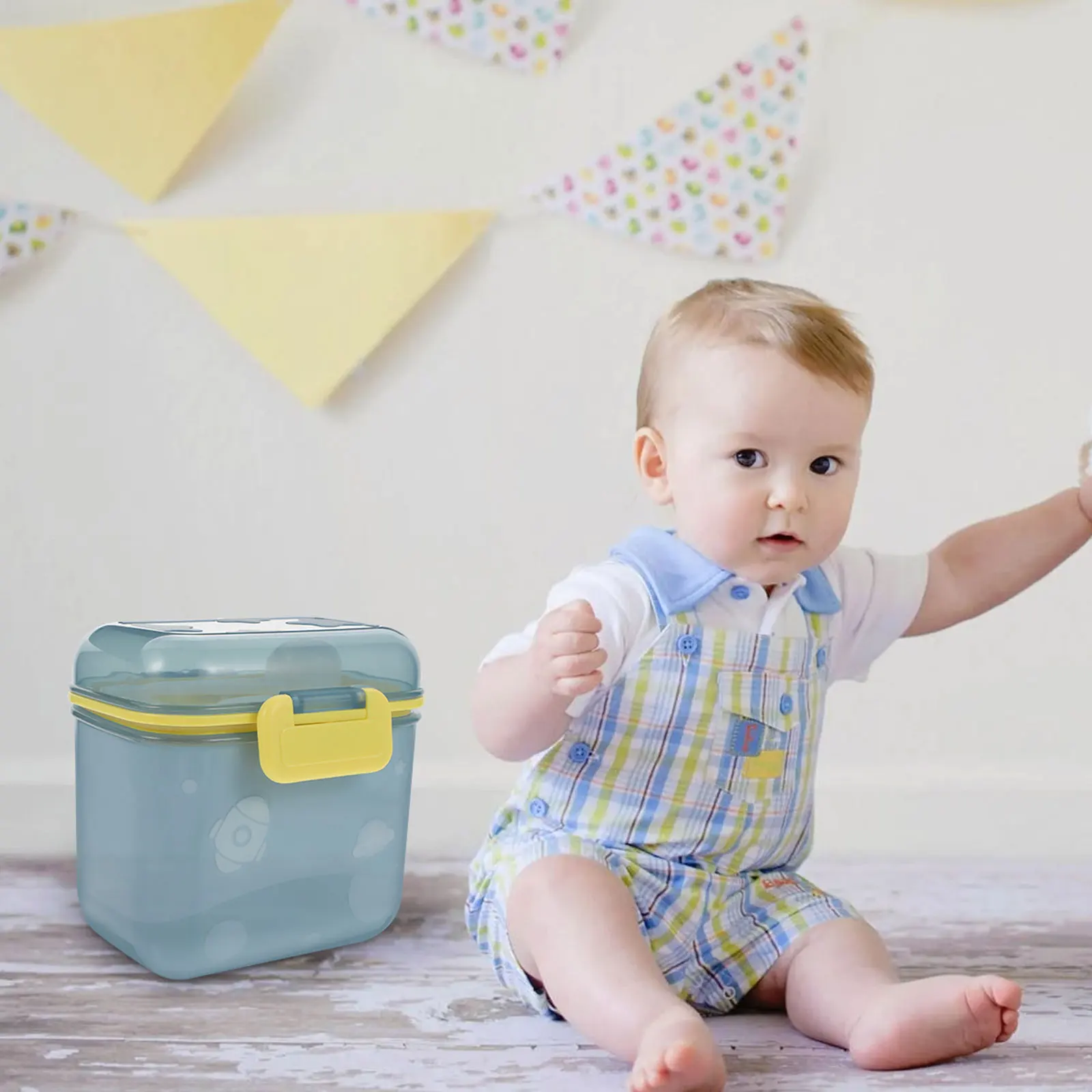 

Portable Milk Powder Storage Box Large Capacity Sealed Baby Food Container Silica Gel Durable Formula Holder Travel