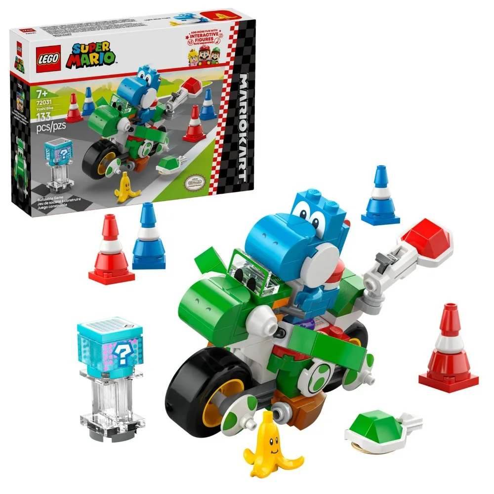 LEGO ®   Super Mario ™ : Mario Kart ™   Yoshi Bike Adventure Toy Playset Juguete de construcción para niños y niñas, mayores de 7 años, 133 piezas 72031