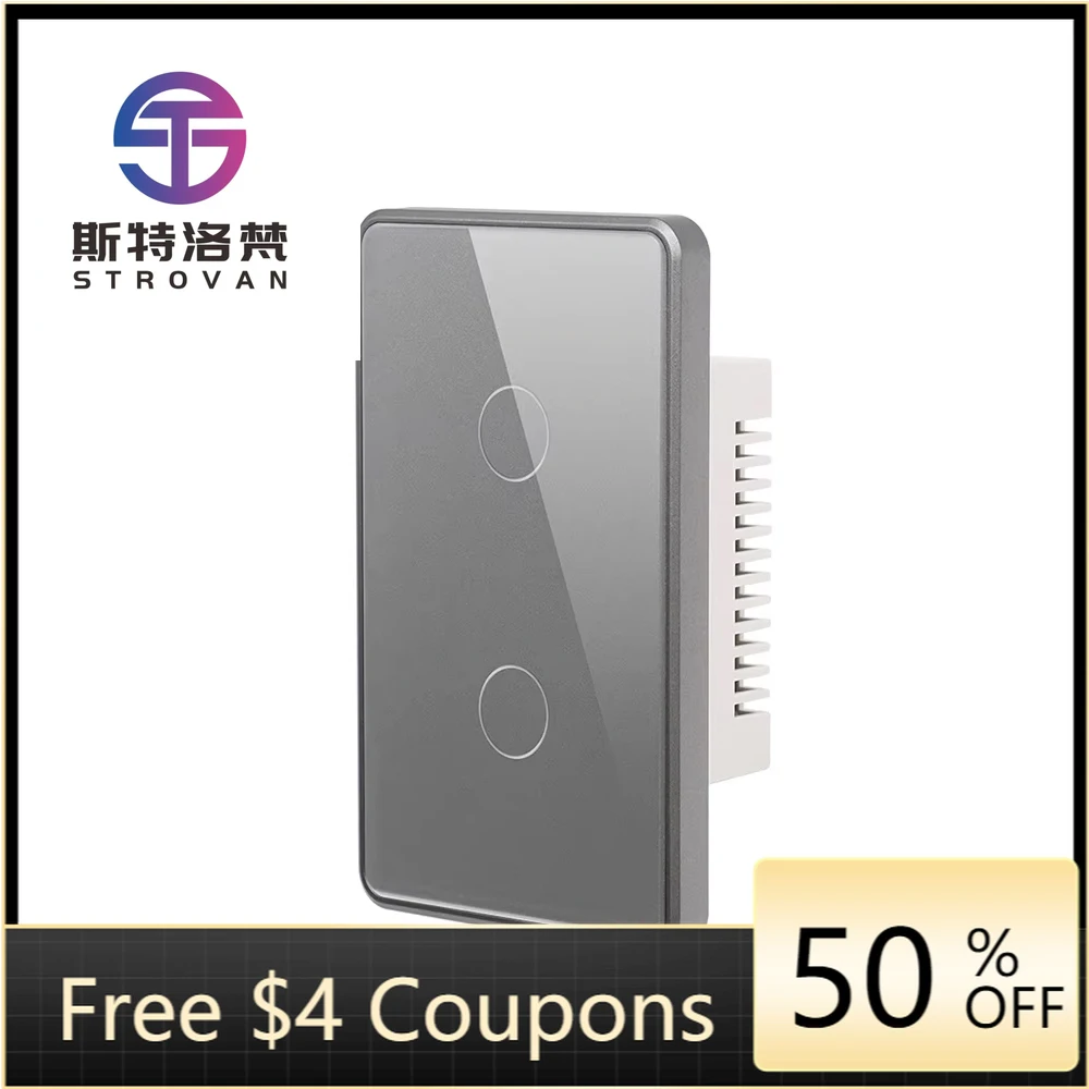 STLF Matter جهاز منزلي ذكي لاسلكي 2 عصابة الحياة الذكية الولايات المتحدة الاتحاد الأوروبي لوحة واي فاي اللمس مفتاح المنزل الذكي بدون سلك محايد #1