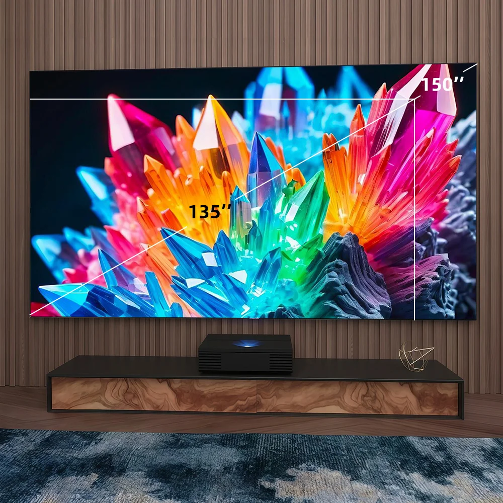 150'' Fixed Frame UST ALR Screen Clean Edge for Home Cinema