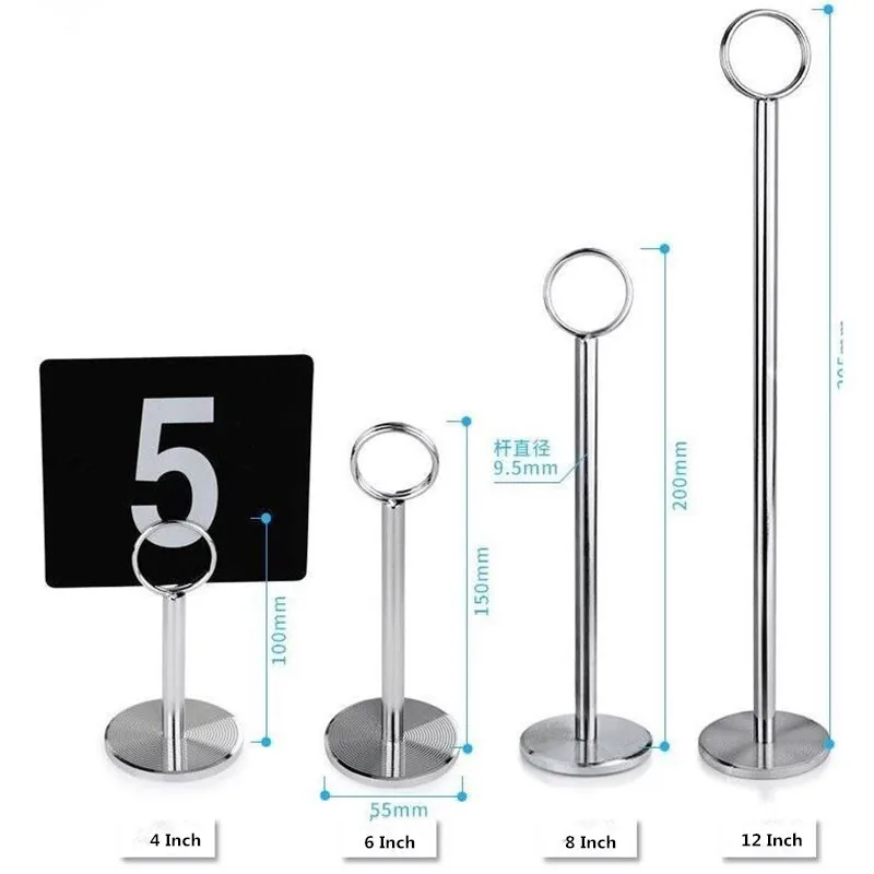 Round Ring Table Number Holder For Restaurant Hotel Party Use Photo Holder Clip Place Card Holder Table Sign Stand