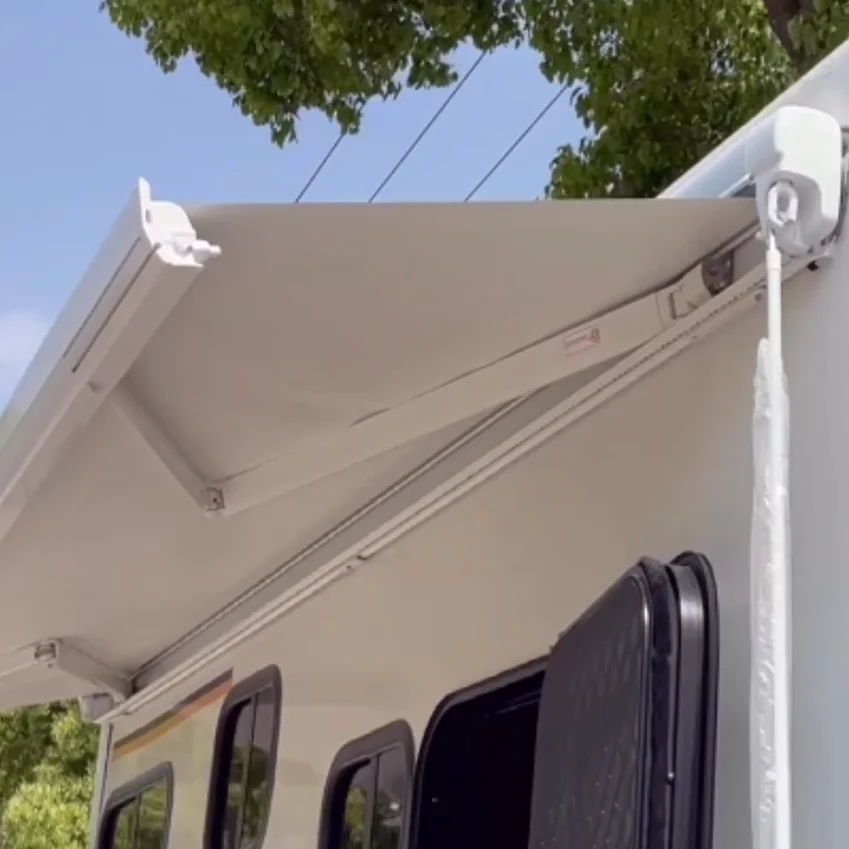 حار بيع Awnlux الجانب شنت التحكم اليدوي متنقل المظلة الشمس الظل العربة RV المظلة