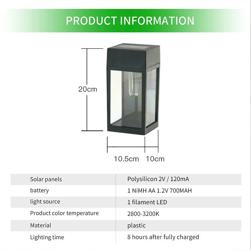 Solar LED-licht Buitentuin Decor Solar Lamp Lichtregeling Sensor Solar Wandlamp Waterdicht Tuin Patio Veranda Schijnwerper