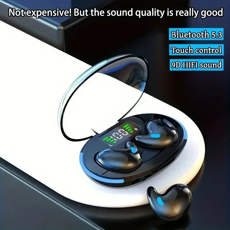 X55 Mini Wireless Earphones Bluetooth Headphones Noise Reduction Sport Game Sleep Bluetooth 50 Earbuds HIFI Stereo Music Headset