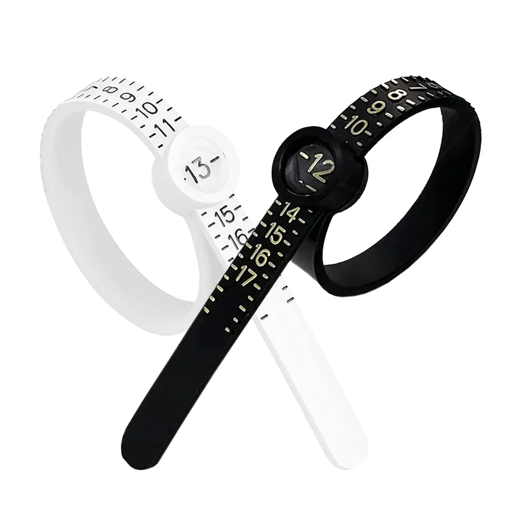 

Регулируемый размер кольца с лупой. Таблица размеров США/Великобритании/ЕС/HK. Многоразовый инструмент для измерения пальцев для точного определения размера кольца.