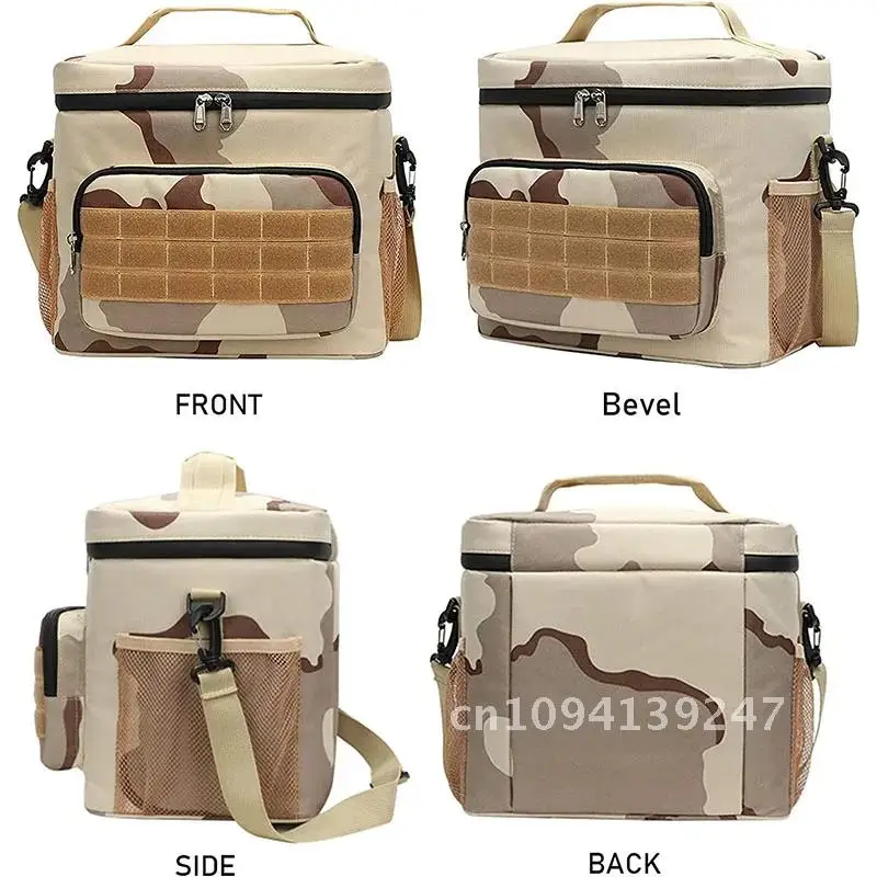 

Tactical Lunch Bag Insulated Lunch Bag for Men Adult Thermal Work with Picnic Large Camping School Bags Strap Bag Should 15L For