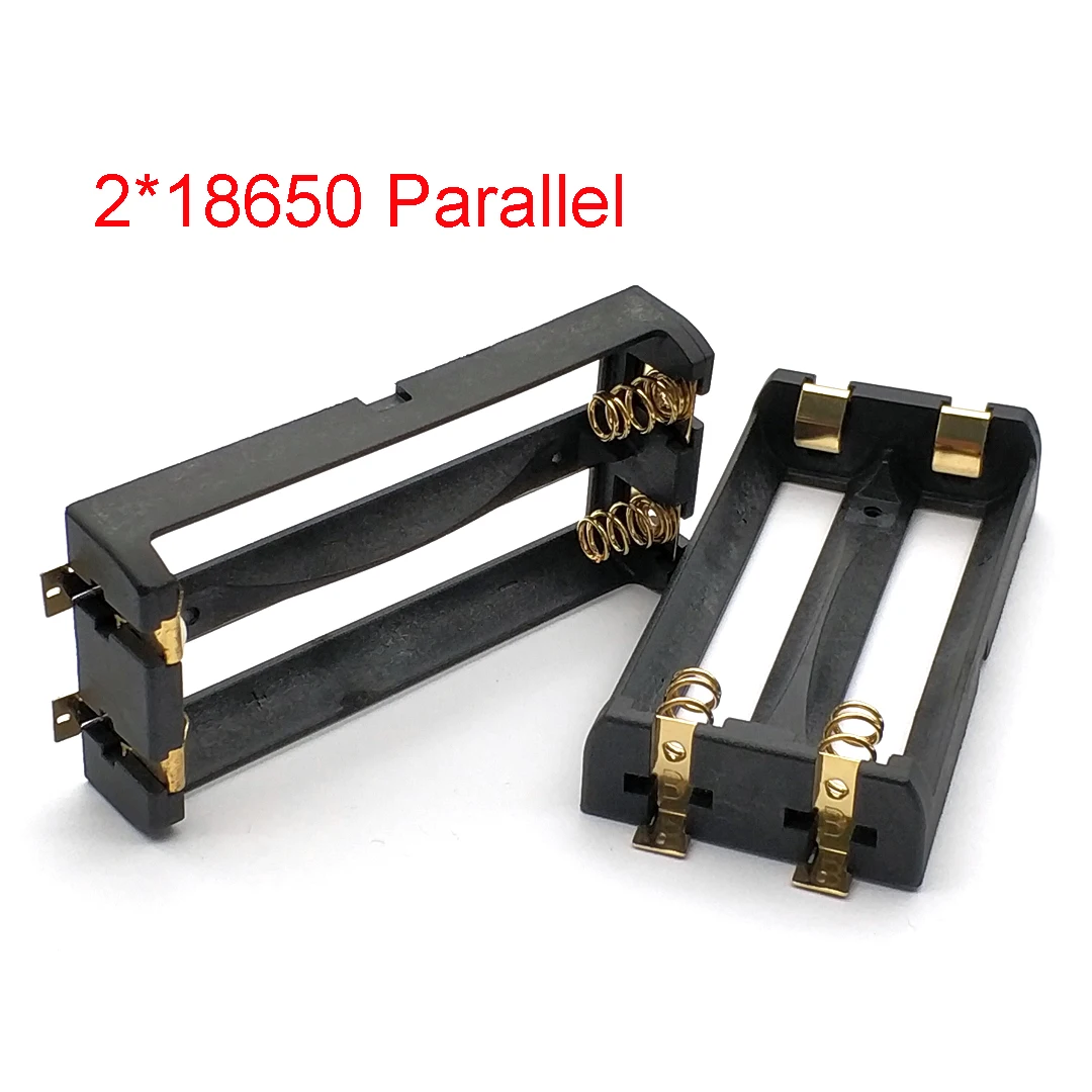 2S 18650 custodia per batterie parallela SMD SMT 2 18650 scatola batteria 18650 portabatterie con perni in bronzo