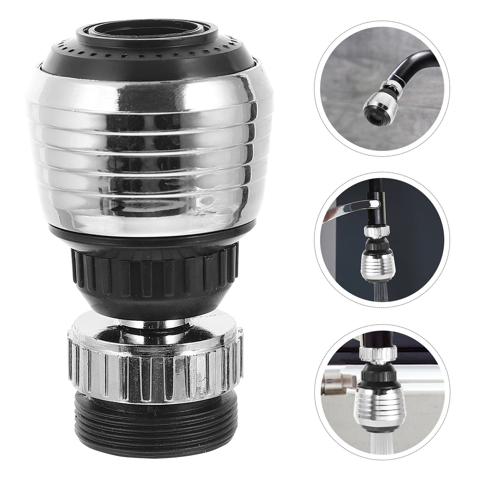 

4pcs Rotating Head Sprayer Attachment Durable Kitchen Sink Aerator 360° Swivel Replacement For Bathroom Laundry Sinks Aerators