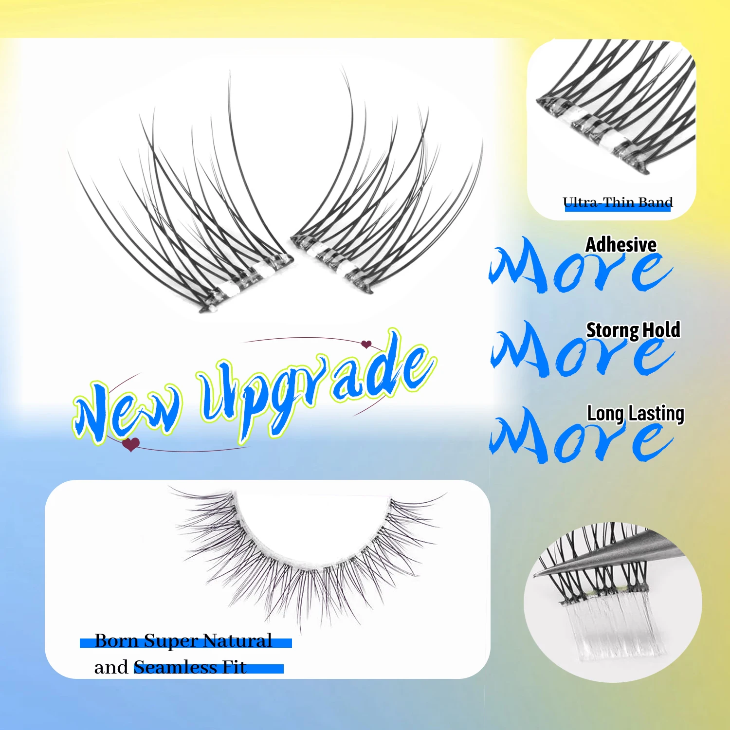 Self-Adhesive Mermaid False Ey - Eyelash Extension Japanese Style 评论和价格
