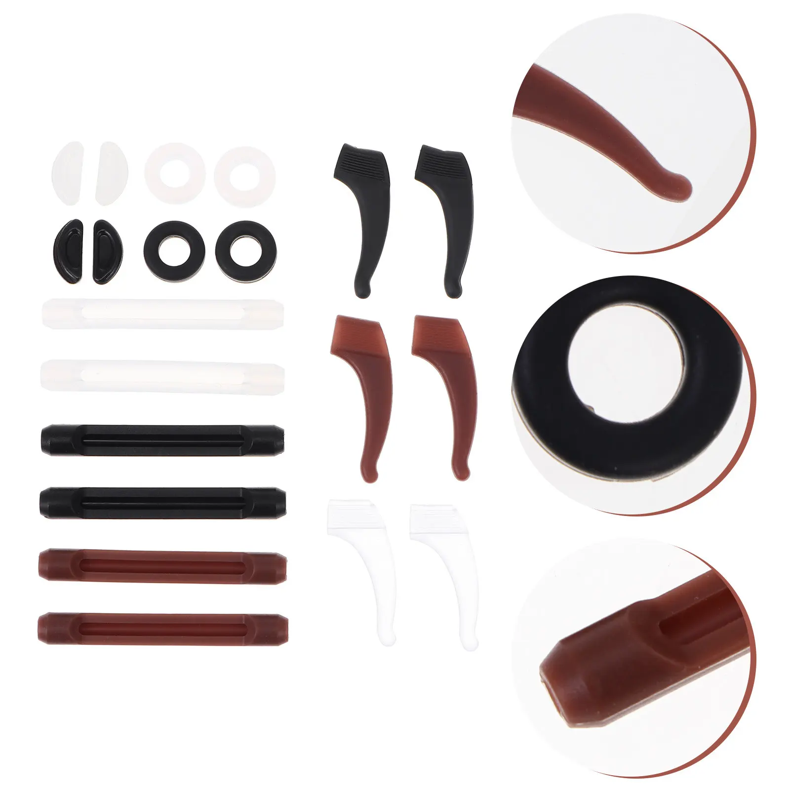 

1 Set Eyewear Retainer Kit Silicone Glasses Rope Ear Hooks Secure Stay Non-Slip Suitable for Glasses Sunglasses Outdoor Sports