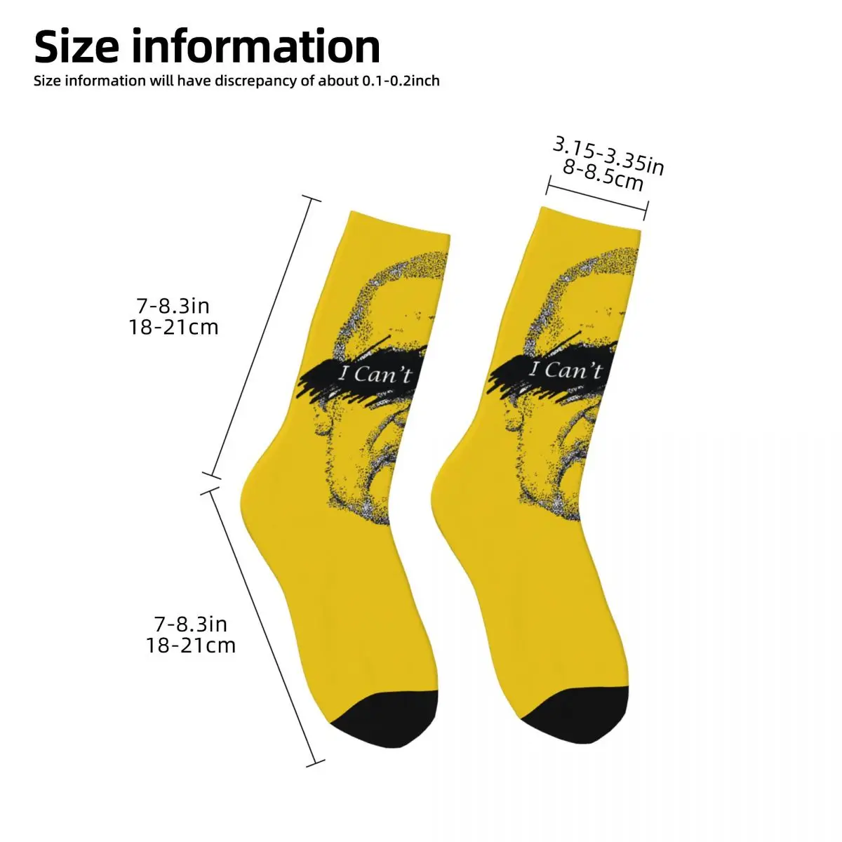 Calcetines Unisex acogedores con estampado 3D, ciclismo, George Floyd, no se puede respirar, calcetines interesantes para las cuatro estaciones