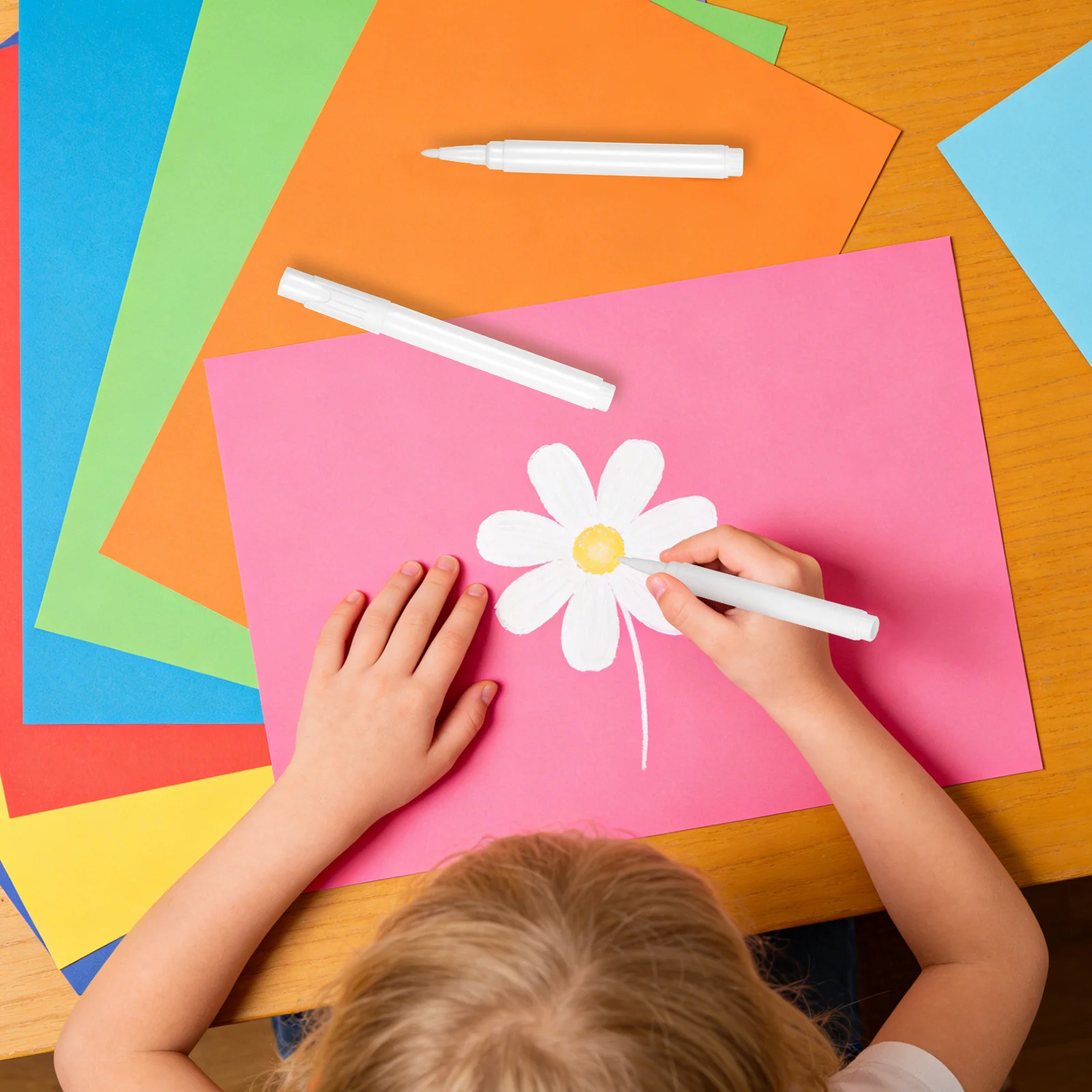 

4Pcs Liquid Chalk Markers White Non Dust Writing Pens for Classroom Home Business Glass Board Use White Chalk Markers