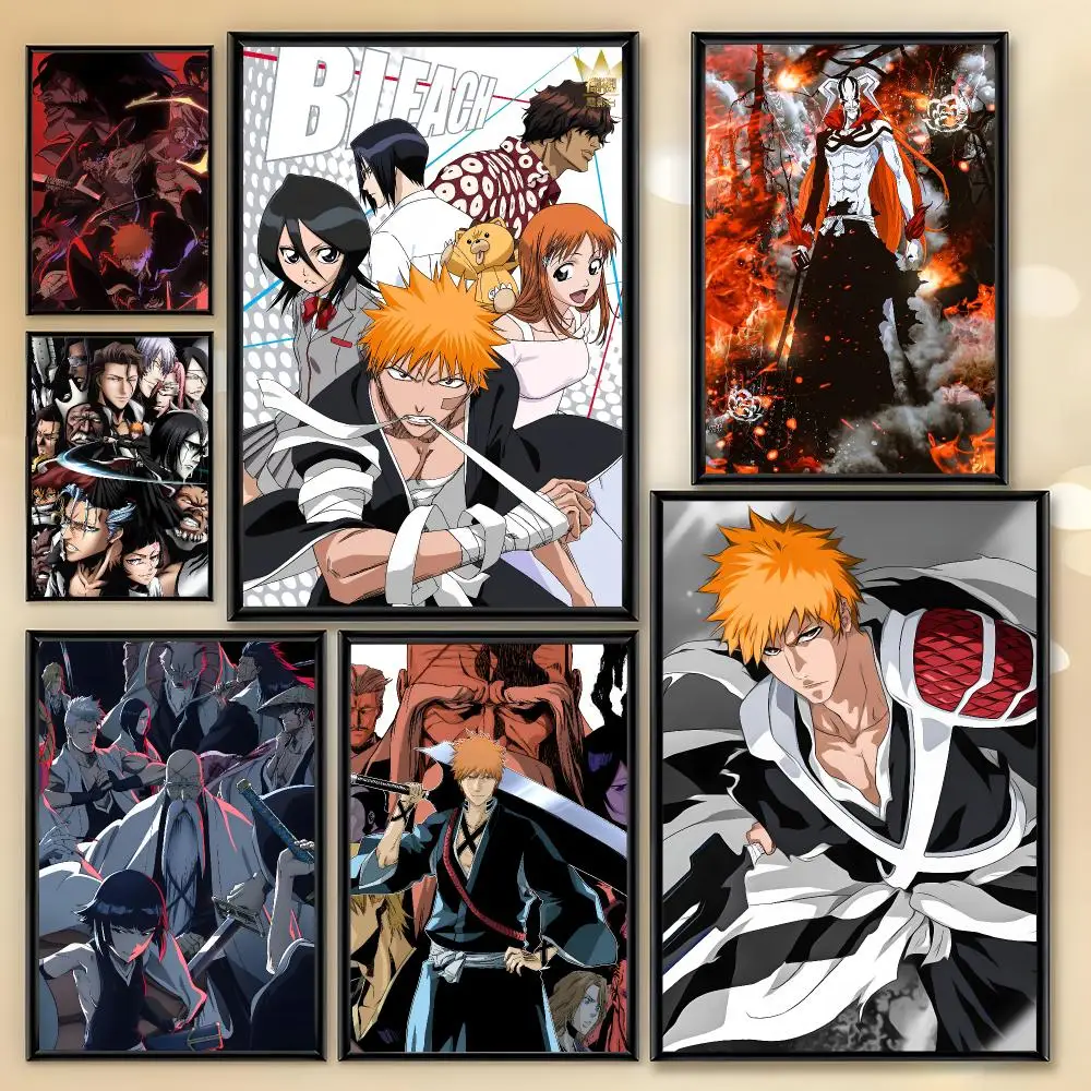 Anime B-Bleach Poster HD Art Sticky Wall Room Decor Home Waterproof Home Living Bar Aesthetic Decoration