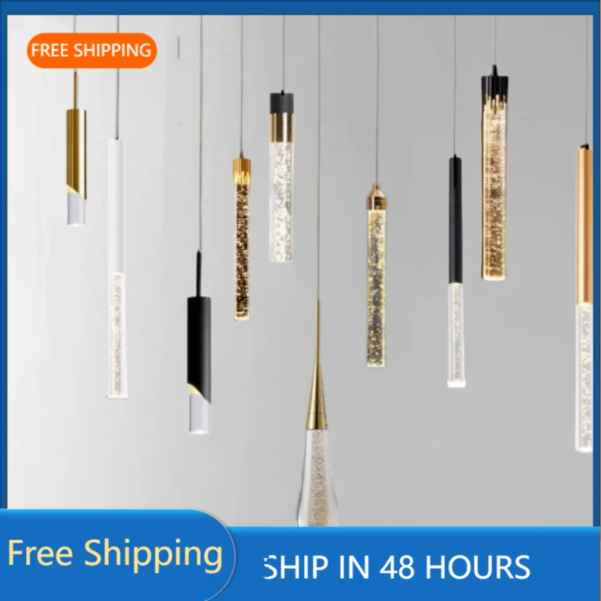 

Modern Pendant Lights for Stairs Restaurant Hotel Bedroom Bathroom Led Hanging Lamp Decoration Ceiling Chandeliers Shop Decor