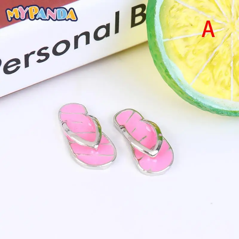 1Pair Children DIY Kawaii Dollhouse Miniature Mini Slipper For Doll Shoes Accessories Play Scene Cute Model