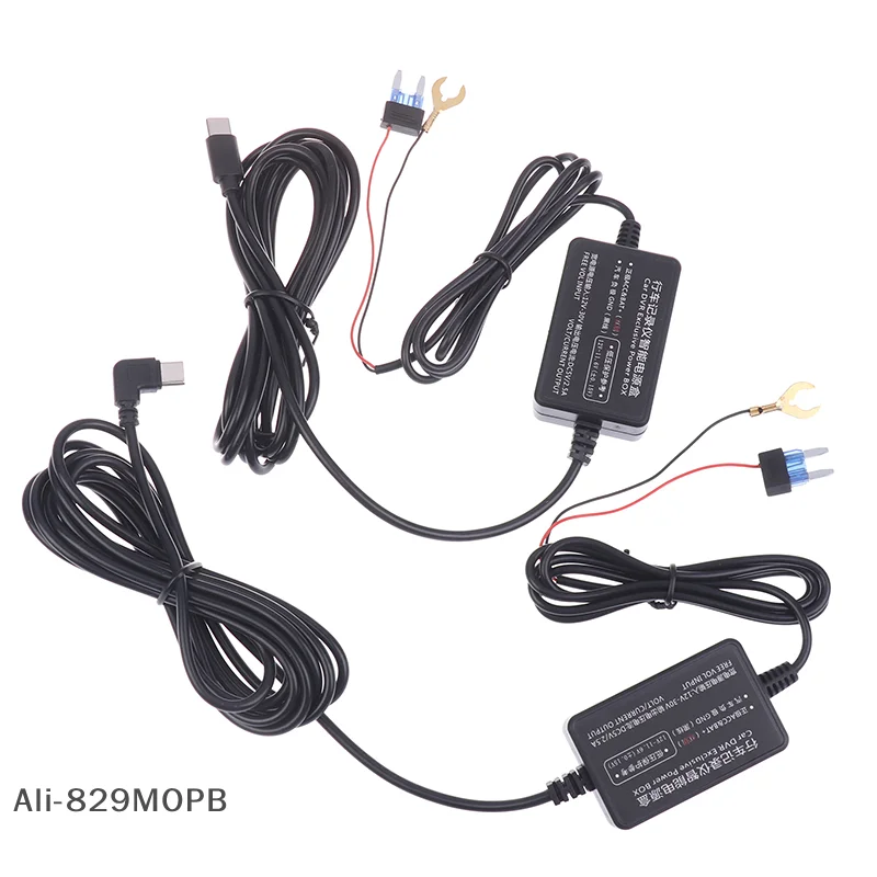 

【P】12-24V To 5V 2.5A Parking Monitoring Car DVR Dashcam Camera Hardwire Kit With Low Voltage Protection Type-C USB Port