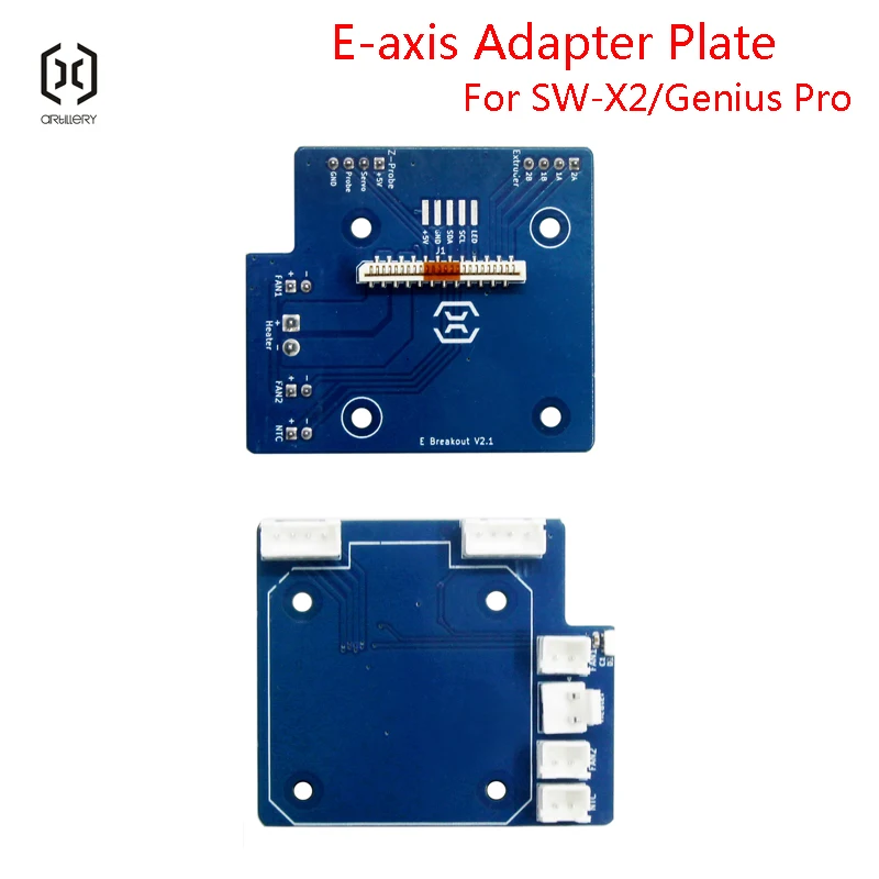 Artilharia impressora 3d SW-X2 & genius pro placa de circuito de transferência de cabo, extrusora & único jato conexão x/e/z eixo adaptador placa