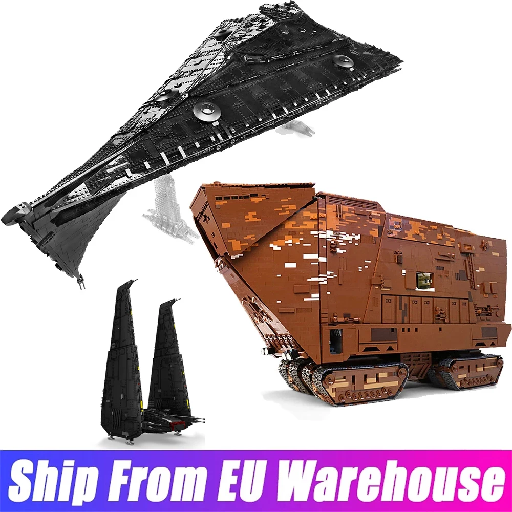 

MOULD KING 21004 21009 Star Toys The Eclipse-Class Dreadnought Cavegod UCS Sandcrawler Spaceship Building Blocks Birthday Gifts