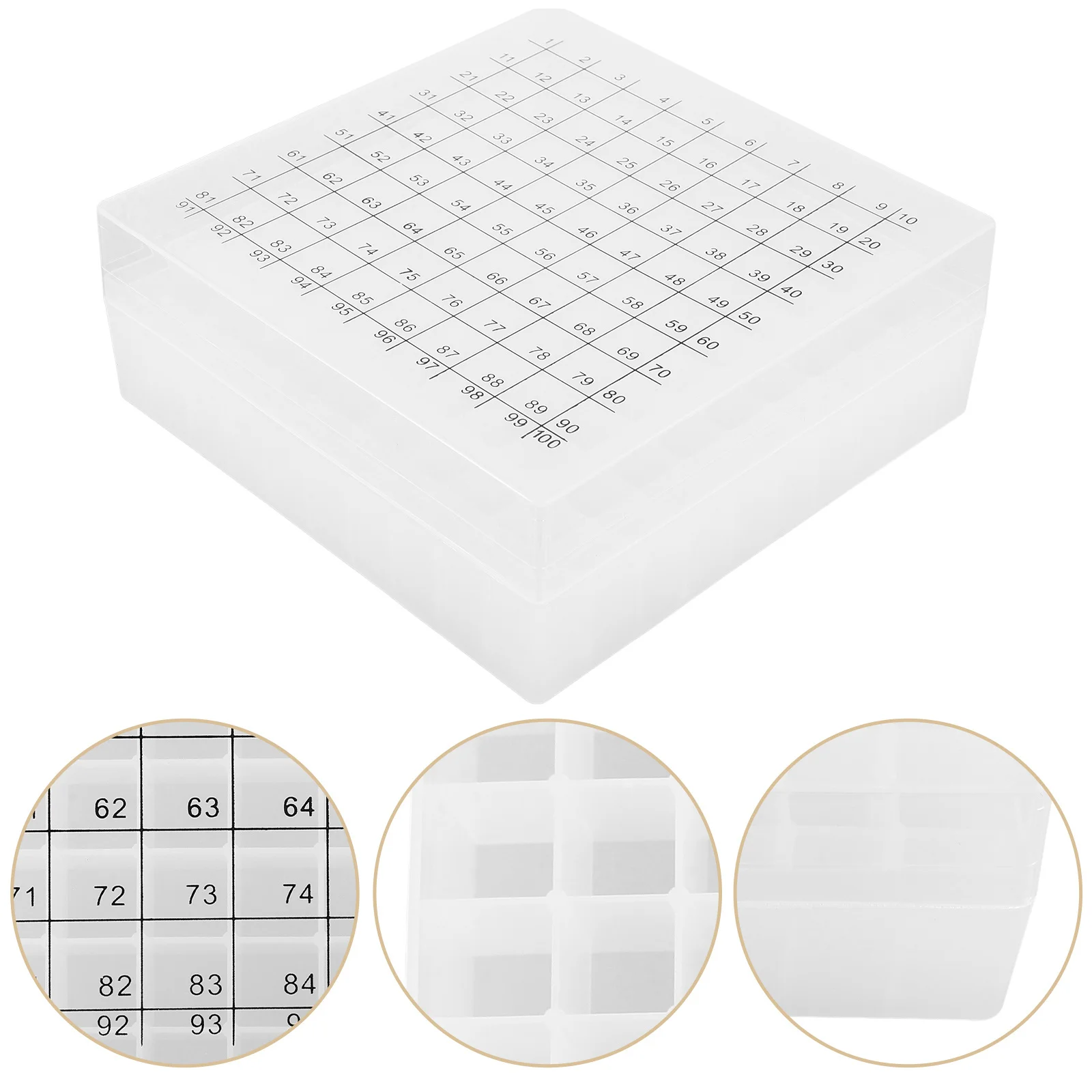 

Cold Storage Tube Box Plastic Centrifuge Tubes Rack Numbered Slots For 1.8/2/5/10Ml Tubes Compact Microcentrifuge Tube