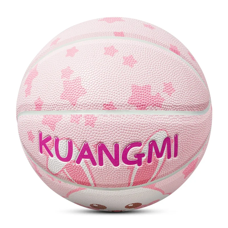 Kuangmi كرة سلة أرنب لطيف مقاس 4 5 للأطفال جودة عالية استرطابي غير قابل للانزلاق من جلد البولي يوريثان الناعم كرة رياضية للفتيات