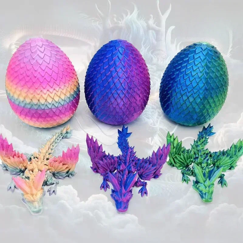 3D-gedrucktes Drachen-Ornament, Desktop-Ornament, 3D-gedruckte Tiere, Heimbüro, Basteln, gedruckte Figuren, Weihnachtsgeschenke