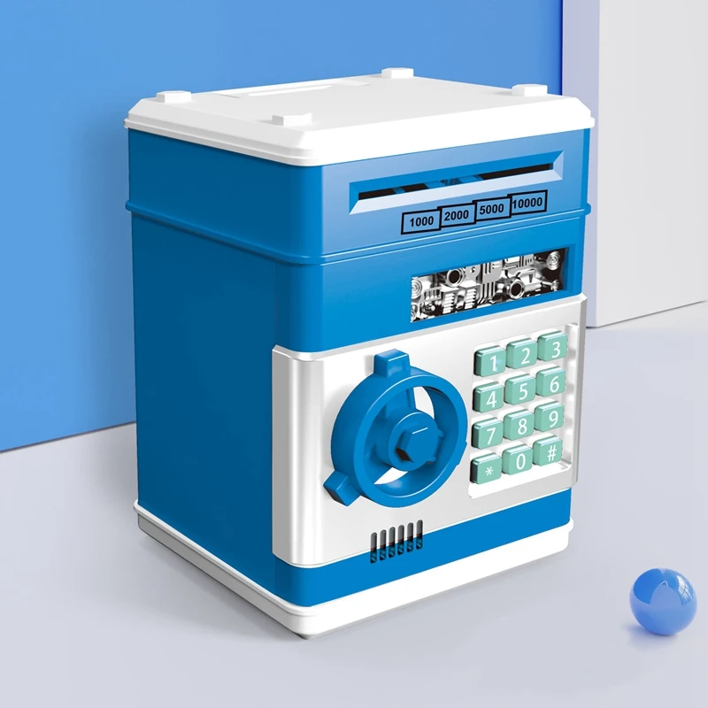 [NEW!A08R】 Electronic Piggy-Banks For Kids Money Savings Box,Mini ATM Coin Bank For Children Best Birthday Xmas Gifts Cash E Dur