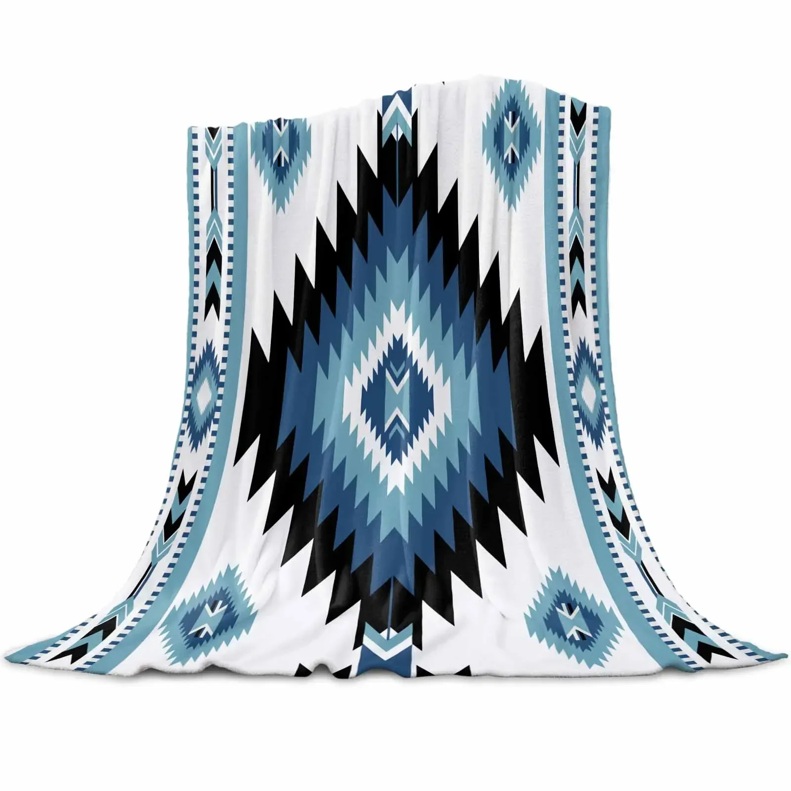 1pc Indian Geometry Graphics Throws Blankets for Sofa Bed Winter Soft Plush Warm Sofa Throw Blanket Holiday Gifts