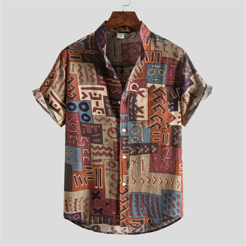 Floral Printed Summer Shirt For Men 3D Print Oversized T-shirts Short Sleeved Male Clothing Holiday Casual Blouse Streetwear