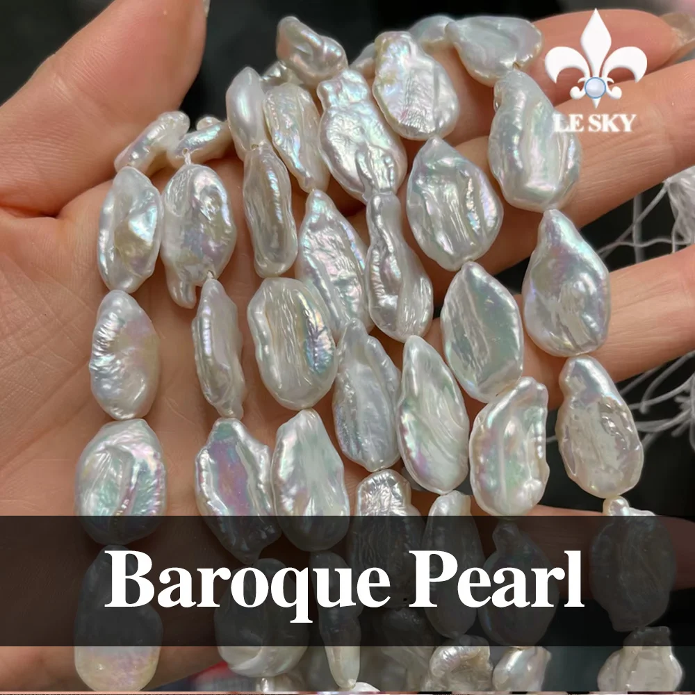 

18CM Irregural Baroque Pearl Beads 100% Natura Pearl Loose Spacer Beaded for Making DIY Jewerly Necklace Bracelet Earrings 12x18