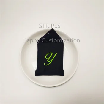 HQ ผ้าฝ้ายสีทึบผ้าเช็ดหน้าผู้ชายธุรกิจผ้าเช็ดตัวงานแต่งงานของขวัญที่กําหนดเองปักผ้ากันเปื้อน