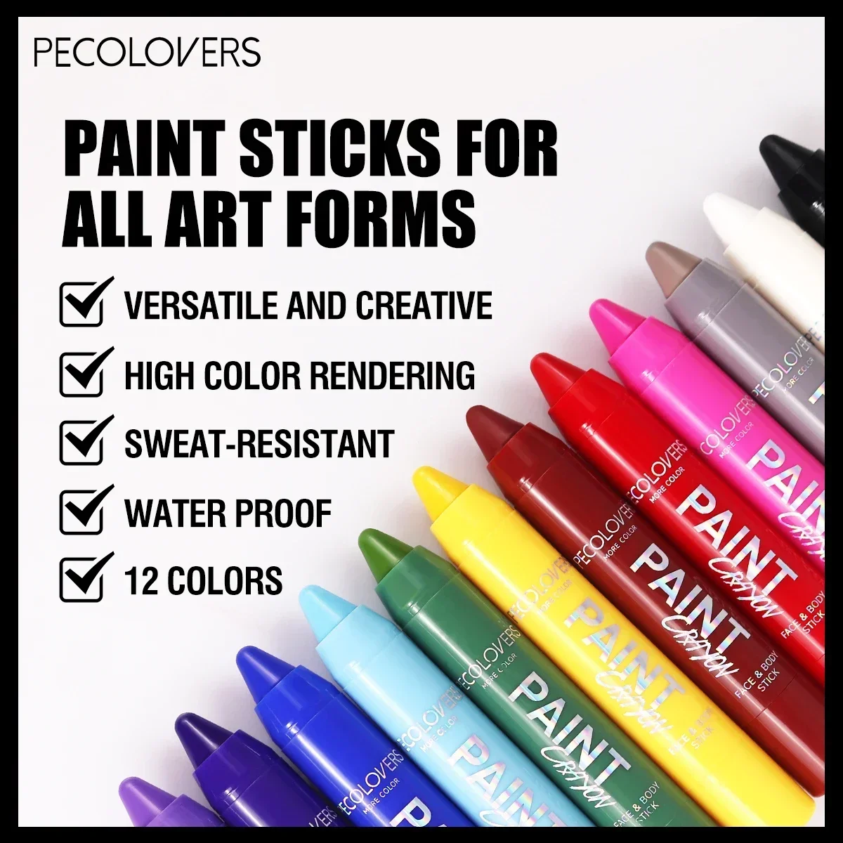 1PC Rich Colors, Easy To Remove Makeup, Matte Finish, Facial and Body Paint Sticks for Party Makeup