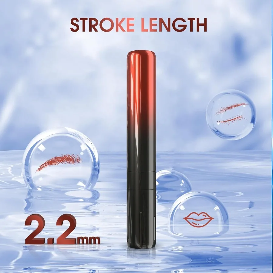 เครื่องสักคิ้วถาวรสำหรับมืออาชีพ ใช้สำหรับการสักแบบไมโครเบลดดิ้ง การลงเงา และการตัดเส้น  ปากกาสักโรตารี่น้ำหนักเบา