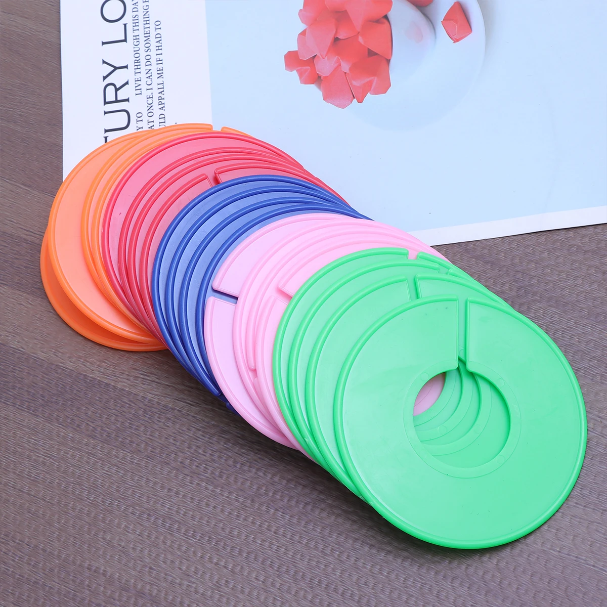 

20 Pcs Clothes Size Buckles Round Hanger Dividers Space Saving Coat Rack Sewing Projects Durability Various