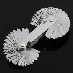 55/60 Degree Thread Plug Gauge Metric Imperial Gear Tooth Screw Pitch Gauges Carbon Steel Measuring Tool Tap Thread Measurement