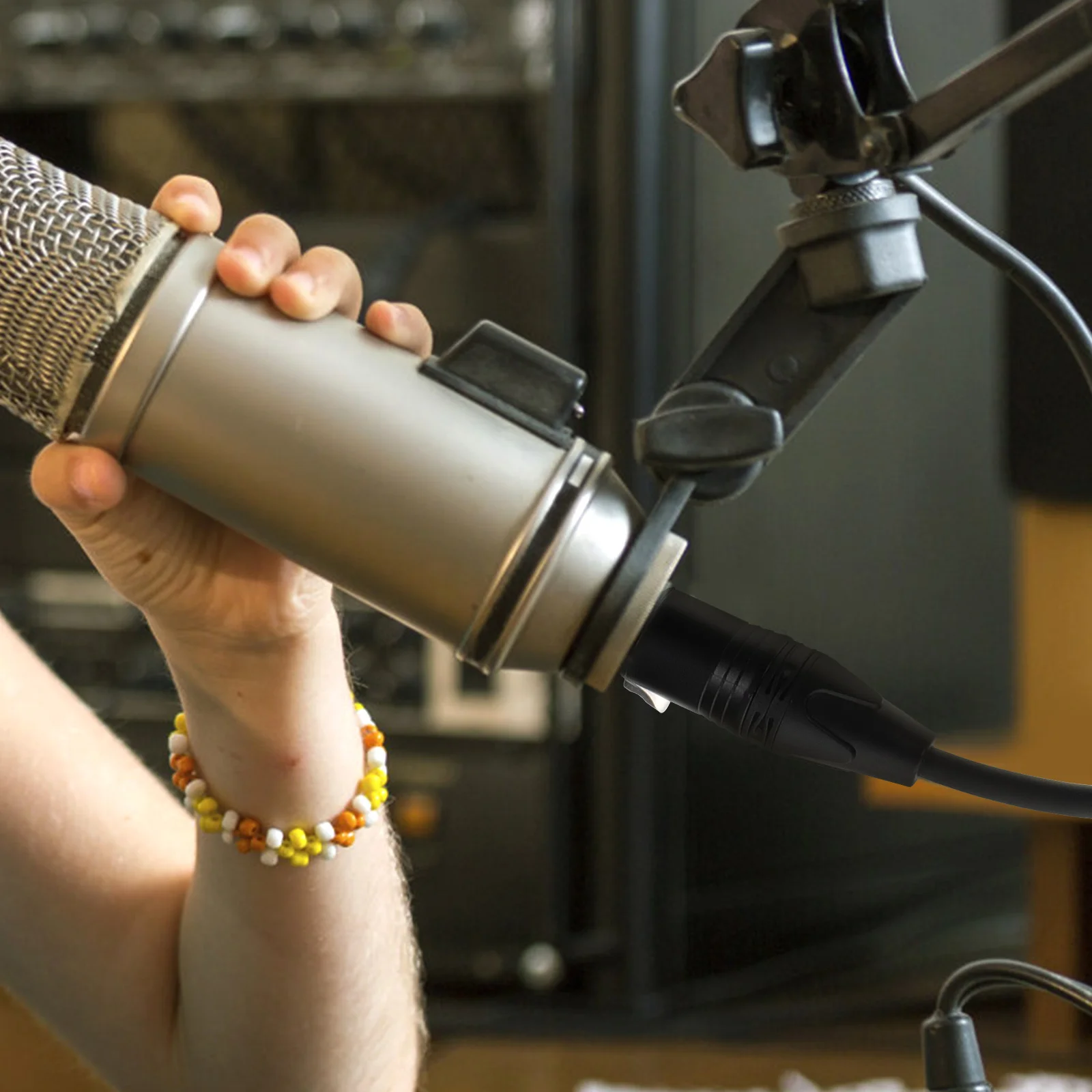 

Microphone Audio Cable Professional Mic Connector Durable Copper Wire Oxidation Resistant for Sound Console Speaker System Mic