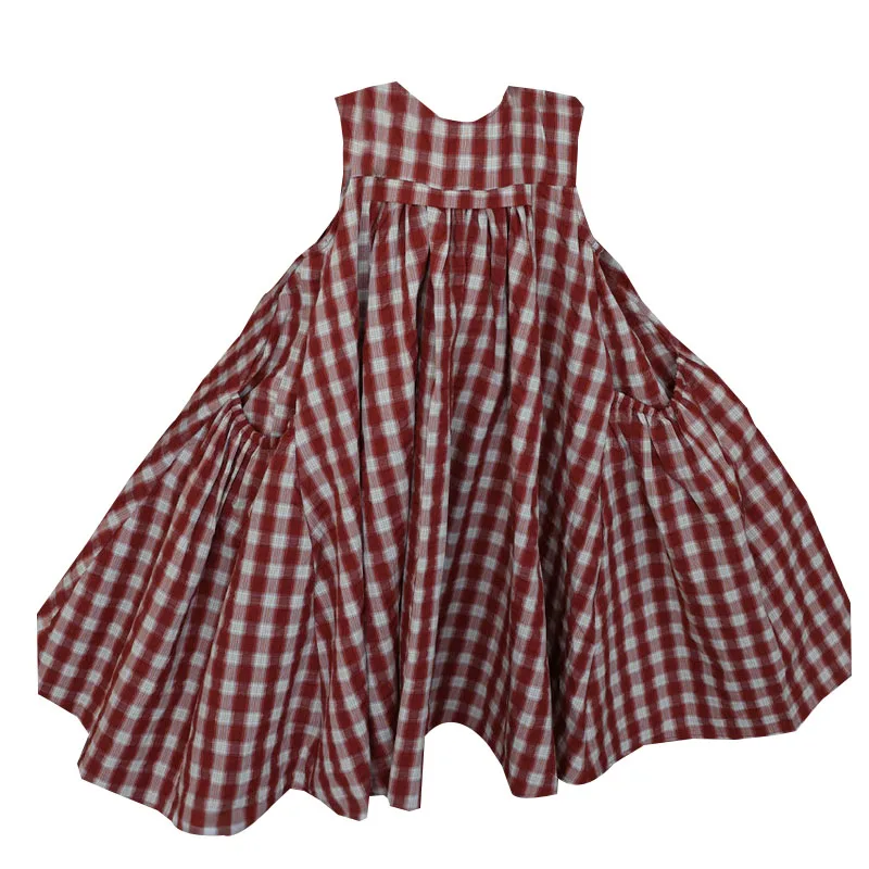 

Летнее платье для девочек-подростков, длинная одежда макси, новинка 2025 года, милые летние платья без рукавов для девочек-подростков с карманами от 3 до 14 лет