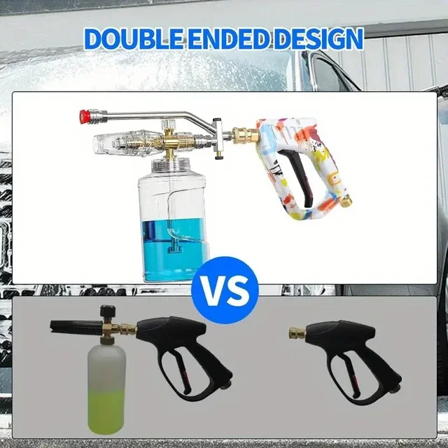 Hochdruckreiniger Dual Function Wand 1/4" Quick Connect Snow Foam Cannon Soap Gun Car Cleaning Zubehör – Detail 3