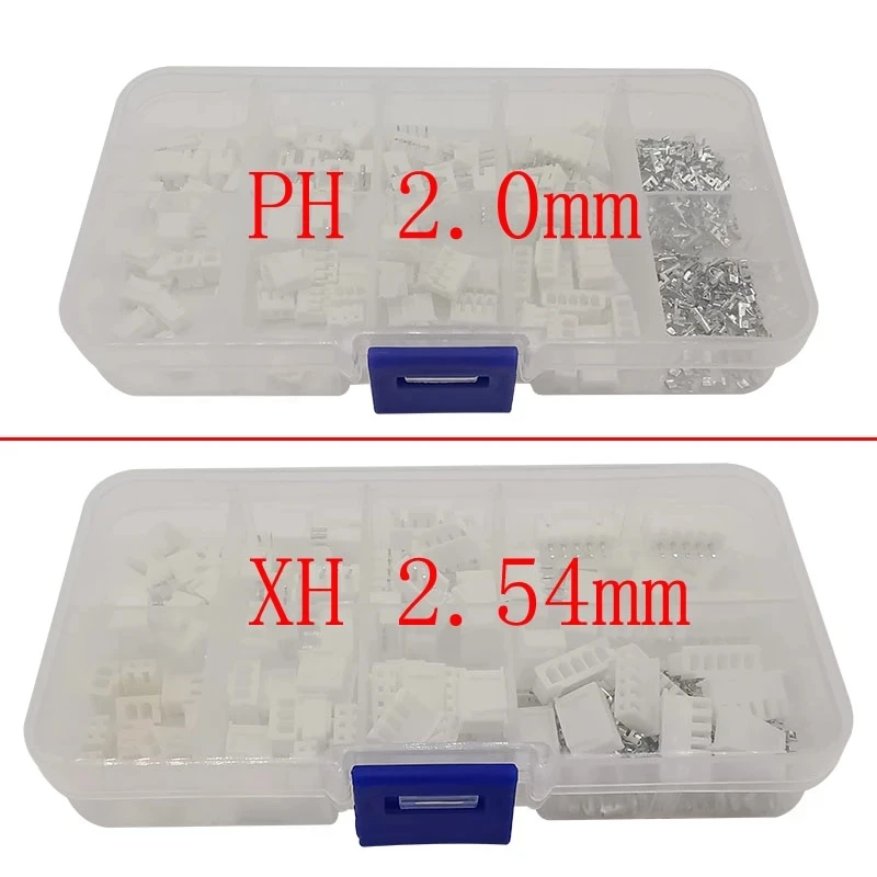 230Pcs/Set XH2.54 2.54mm/PH2.0 2.0mm Pitch Terminals Kits Connectors 2Pin 3Pin 4Pin 5Pin PH Kits JST Connector Wire Adaptor