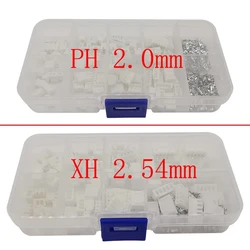 JST 커넥터 와이어 어댑터, 피치 터미널 키트, XH2.54 2.54mm, PH2.0 2.0mm 커넥터, 2 핀 3 핀 4 핀 5 핀 PH 키트, 230 개/세트